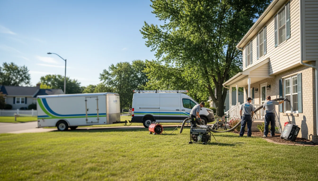 Flooded Basement Restoration And Cleanup With Repair in Easton, IL near me